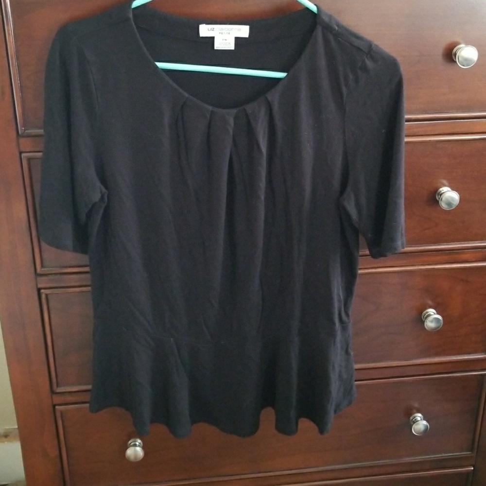 Black peplum shirt